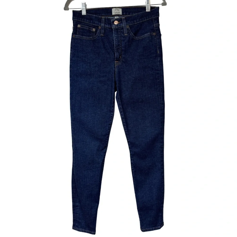 {J. Crew} 9” High-Rise Toothpick Classic Rinse Wash Skinny Stretch Denim